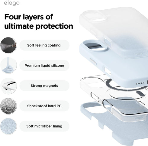 elago iPhone 16 Case Magnetic Liquid Silicone (MagSafe)